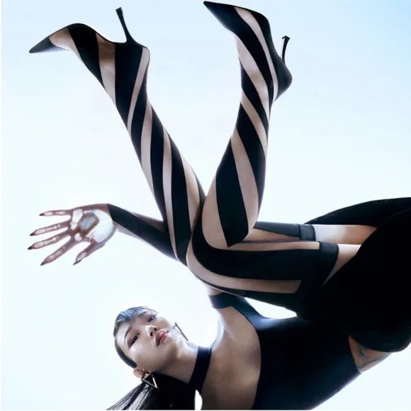 New JIMMY CHOO x Mugler over-the-knee sock boots 37.5 - Picture 4 of 16